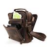 Men's Retro Genuine Leather Messenger Bag - Casual Large Capacity Shoulder Bag