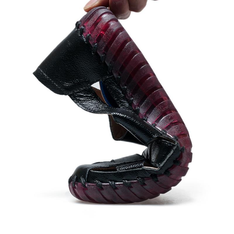 Fashion GKTINOO Genuine Leather Women Flats Hollow Woman Shoes Summer Women's Loafers Breathable Beach Female Sandals Big Size 35-42