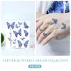 Rikalong Waterproof Glitter Butterfly Tattoo Stickers for Music Festival & Children's Face Makeup