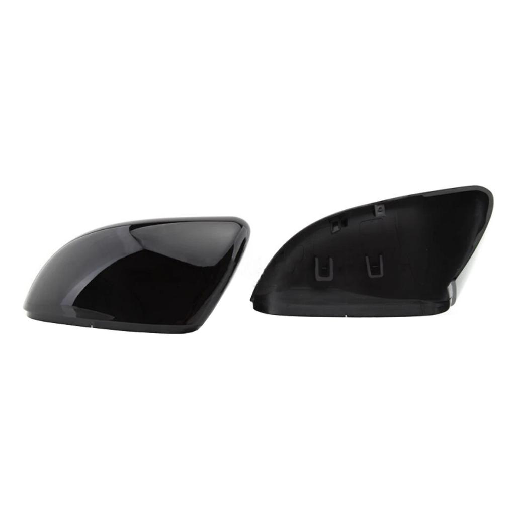 2 Stück Glänzend Schwarz Türflügel Spiegelabdeckkappen Gehäuse Für VW Golf MK6 2009-2013