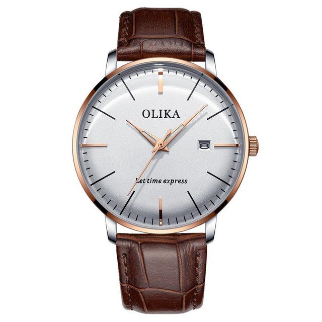 Buy OLIKA Curved Glass Men Clock Watches with Japan Battery 30m