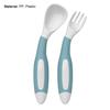 2Pcs/Set Children Tableware Bendable Design Portable Utensils Toddler Feeding Auxiliary Spoon Fork for Toddler