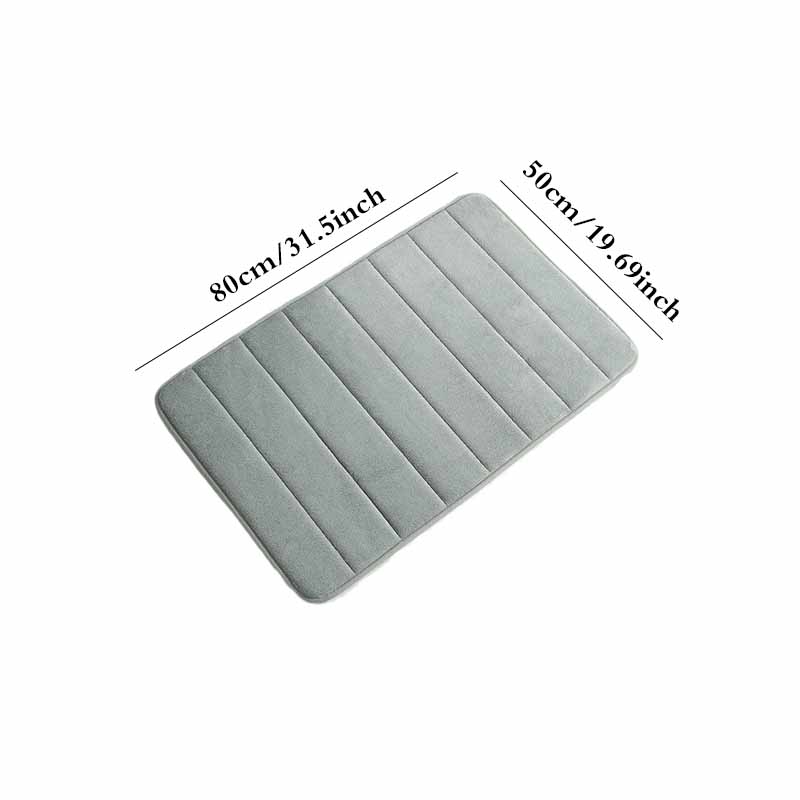 Bathroom Mat Memory Foam Mat Super Absorbent Bath Mat Non-slip Memory Foam Bathroom Mat Coral Fleece Quick Drying Bathroom Rug Entrance Doormat