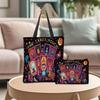 The Tarot Pouch Vibran Shoulder Bag Makeup Bags Fantasy Elements Tarot Card Handbag Casual Portable Shopping Bag Daily Use