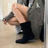 British-Style Ankle Boots - Autumn 2024 Cowhide Square Toe, Low Heel, Slim European-American Workwear