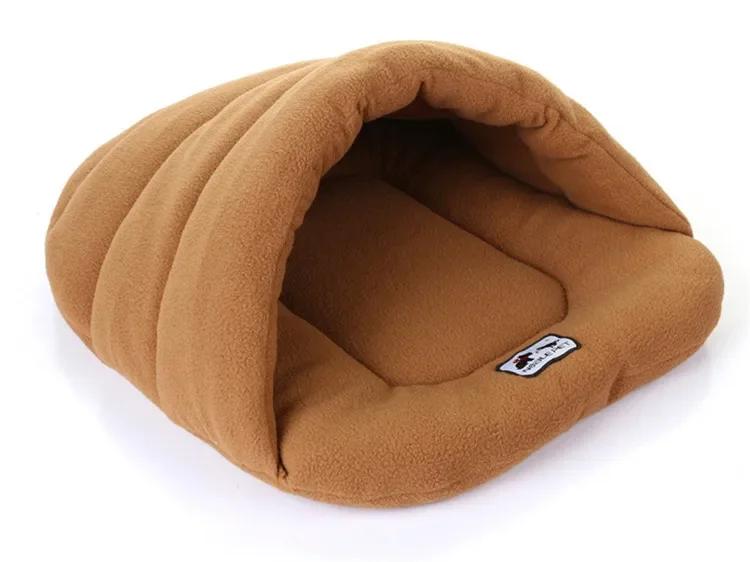 

Winter Warm Pet Dog Beds Soft Polar Fleece Pets Heated Mat Small Dog Kennel House for Puppy Cats Sleeping Bags Nests Caves Beds 28X38CM верблюд