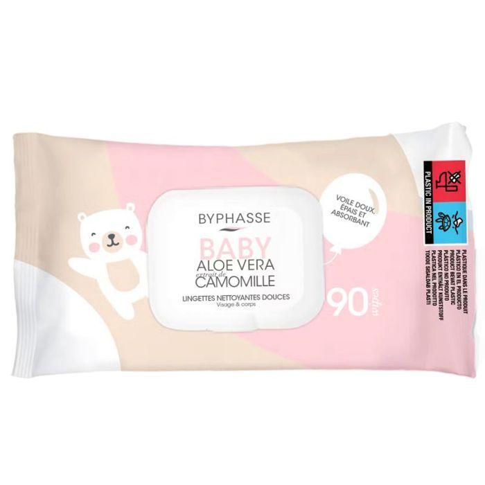Lingettes bébé nettoyantes visages et corps x90