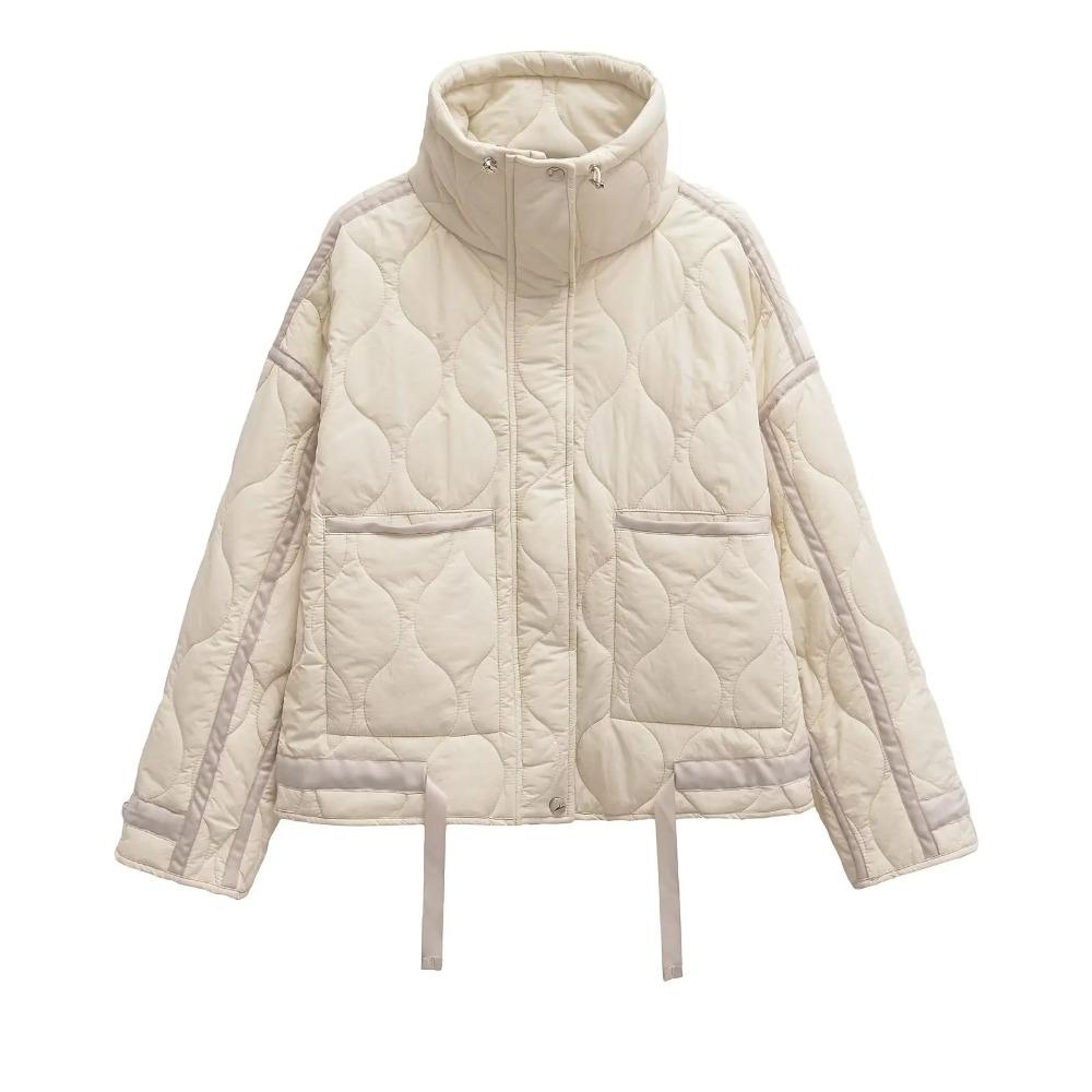 Vestaglia da Donna in Cotone con Zip, Colore Unito, Tasca Ampia, Manica Lunga, Giacca Invernale, Vestaglia in Cotone