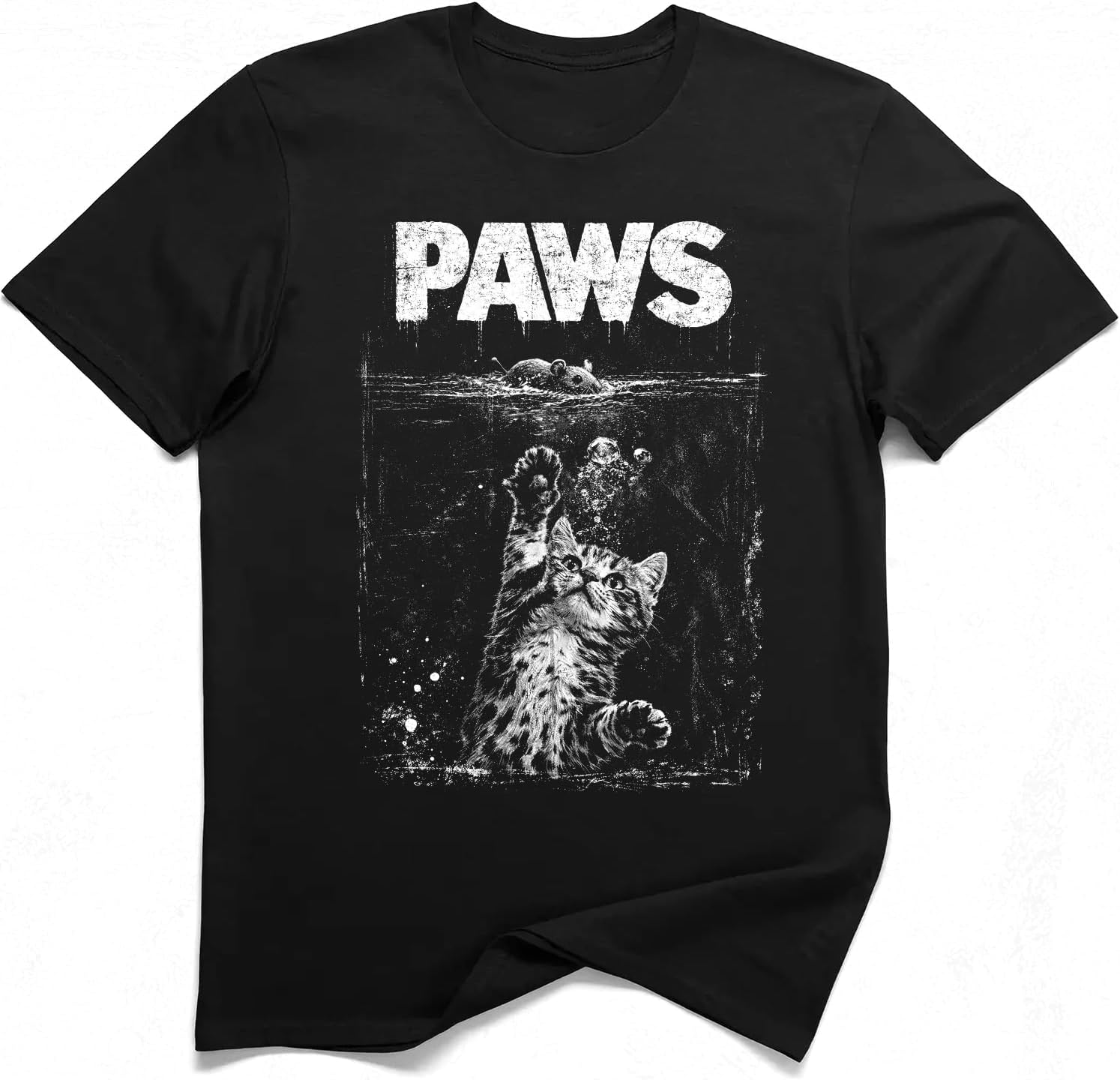 Paws Funny Cat Parody Horror Dark Humor T-Shirt S разноцветный