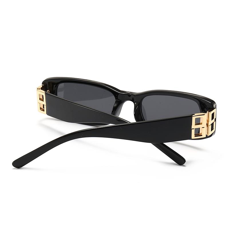 934 Fashion Narrow Square Frame Sunglasses Xiaohongshu Popular European and American Ins Style Retro