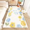 French Style Bedroom Decor Plush Carpet Flower Pattern Carpets for Living Room Fluffy Soft Bedside Rug Thick Washable Floor Mat