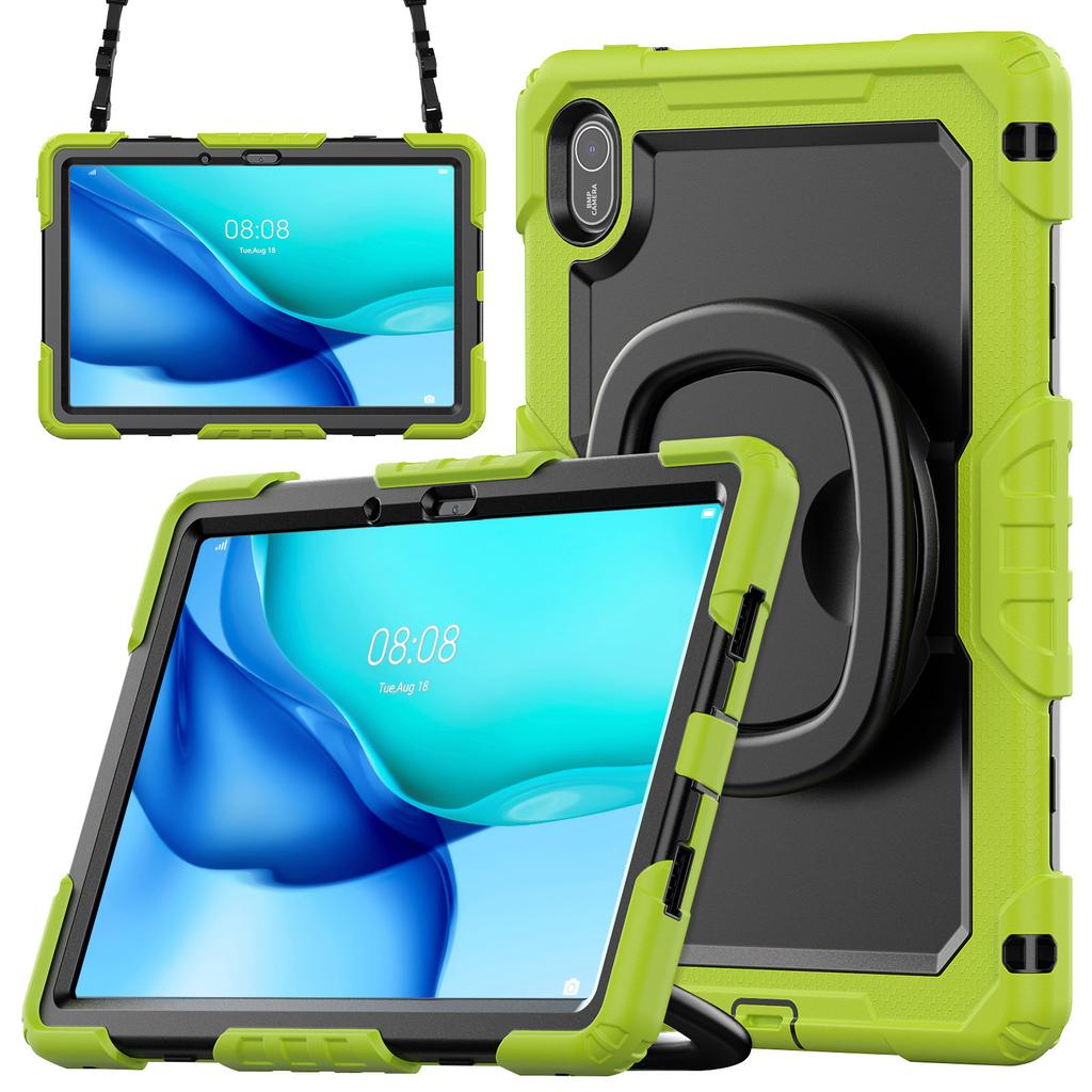 For Huawei MatePad SE 11 Kickstand Case PC + Silicone Tablet Cover with Shoulder Strap