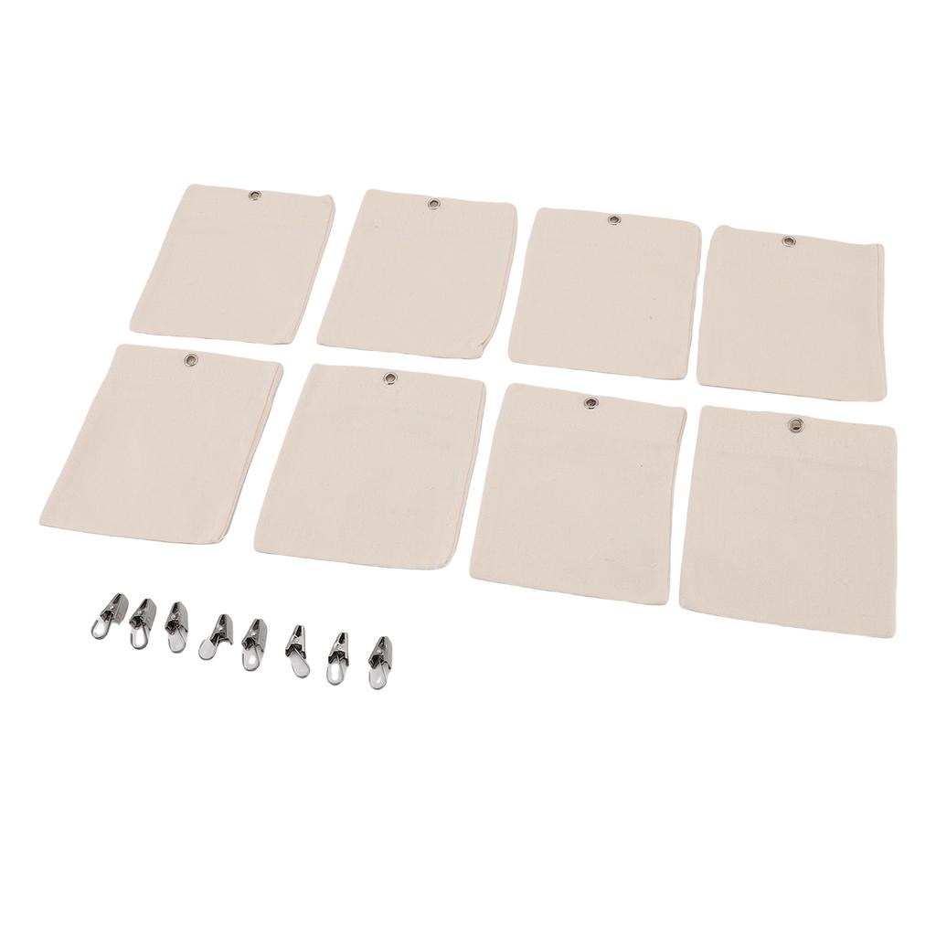 Curtain Weights Canvas Self Adhesive Closure Drapery Weighted Bags with Clamps for Tablecloth