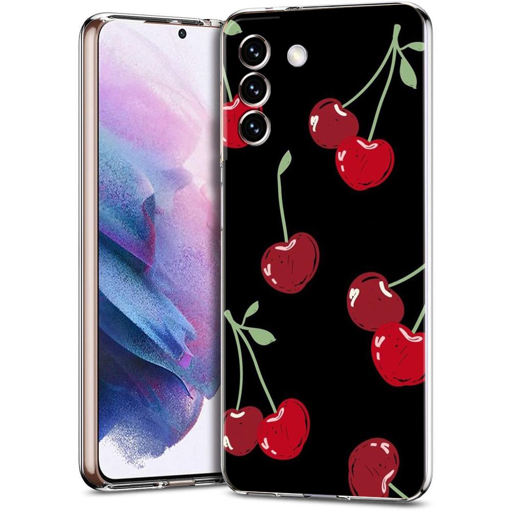 

Cherries Cherry Fruit Phone Case For Samsung Galaxy S24 Ultra S23 FE S22 S20 S21 5G S10 S9 Plus S10E S8 Silicone Clear Cover Samsung S23 FE