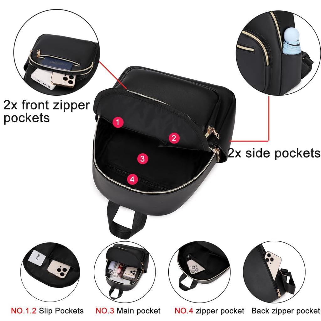 Mini PU Back Large Perfect for Cute Gray [JIANLINST] Women's Backpack, Leather, Small, Popular, Stylish, Zipper, Capacity, Waterproof, Lightweight,