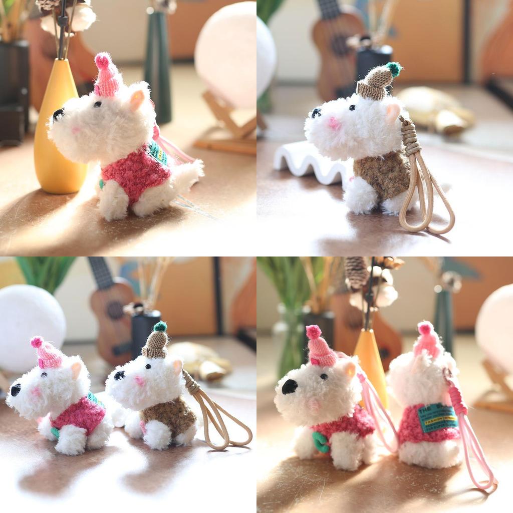 Dog Highland West Plush Toy Keychain Pp Cotton Stuffed Gift For Kids Girls