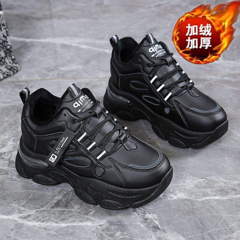 Damen Dad Schuhe mit innerer Erhöhung 2025 Winter Internet-Berühmtheit dicksohlige Mesh super angesagte vielseitige kleine Sportschuhe