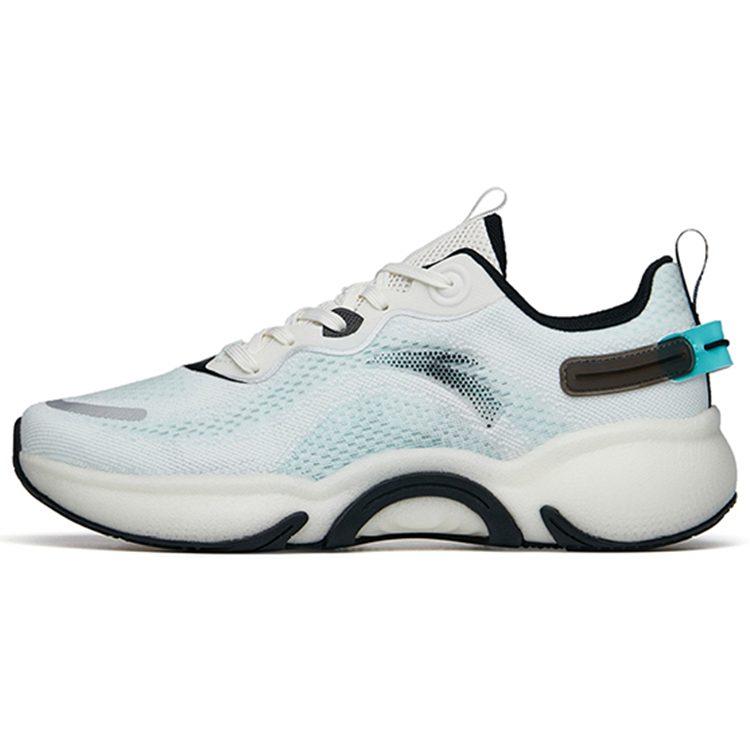 Anta Cushioning Slip Resistant Abrasion Resistant Breathable Low top Running Shoes Men's White Green Black 112225520-2