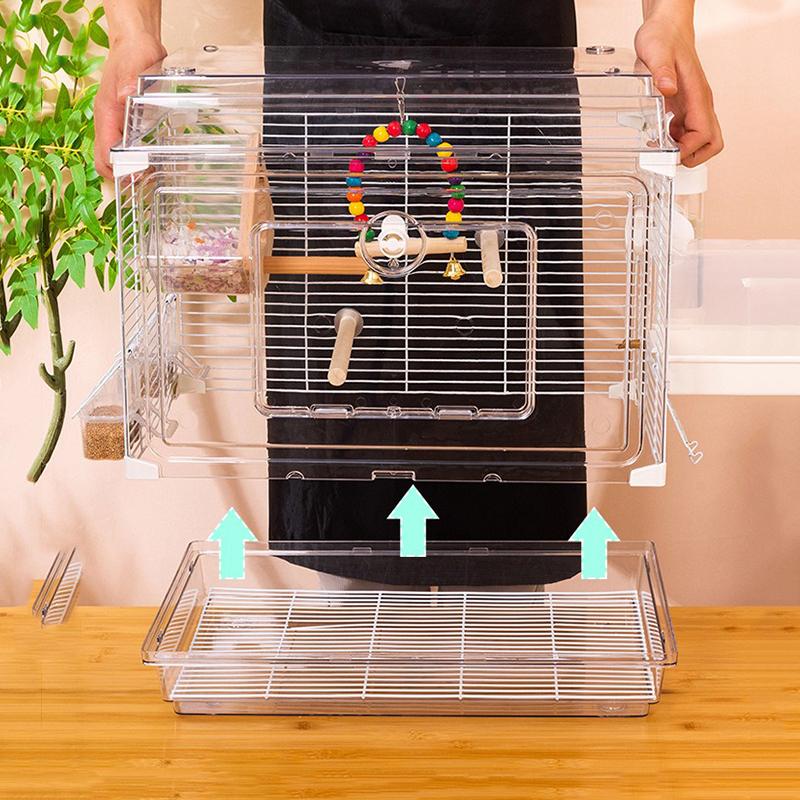 Transparent Bird Cage Easy Interaction Parrot Cage Household Large Space Ornamental Cage Large Villa Bird House Viewing Nest