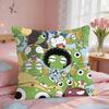 Cartoon Keroro Gunsou Frog Cushion Cover Square Short Plush Pillow Case Living Room Sofa Home Decor Funda X
