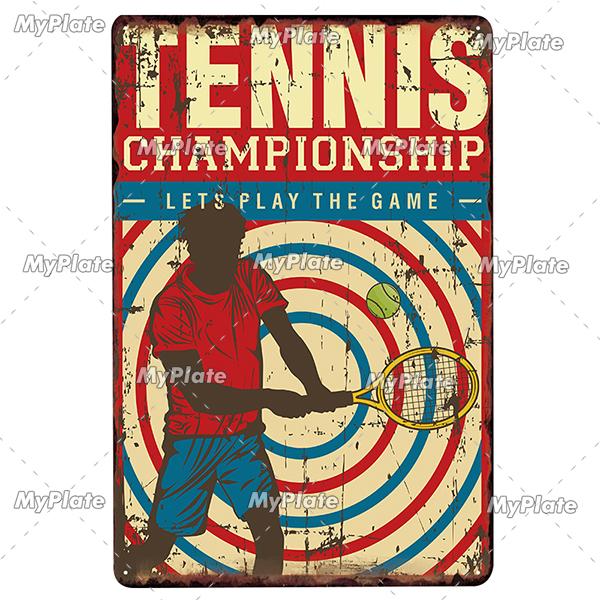 Soccer Metal Sign Vintage Plaque Tin Sign Wall Decor For Home Bar Pub Club Plate Crafts Art Poster Gift Sport Tennis Poster