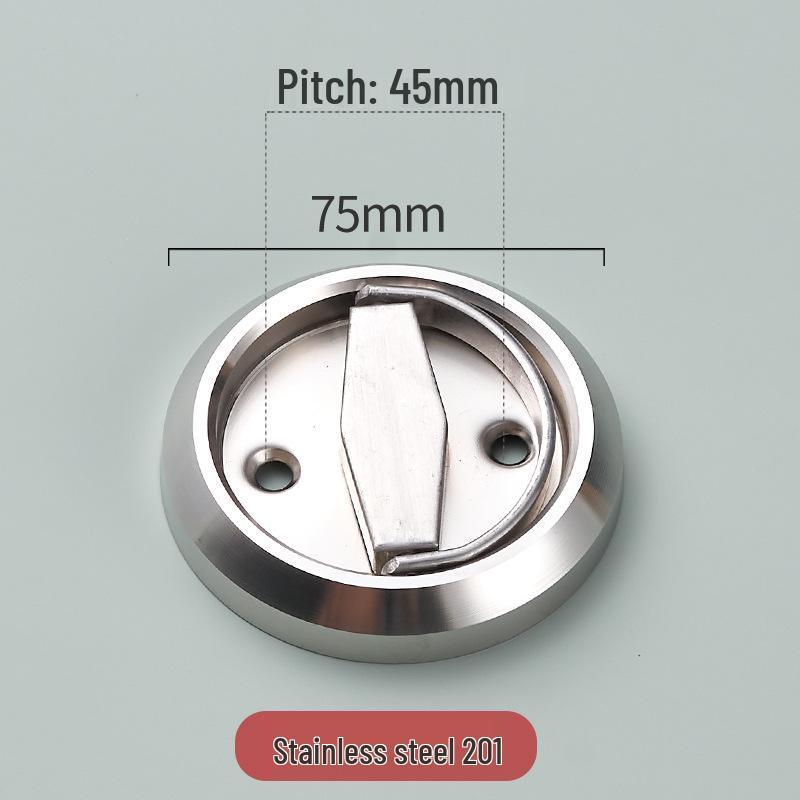 

Round Stainless Steel Sliding Door Lock with Pull Ring and Invisible Handle
