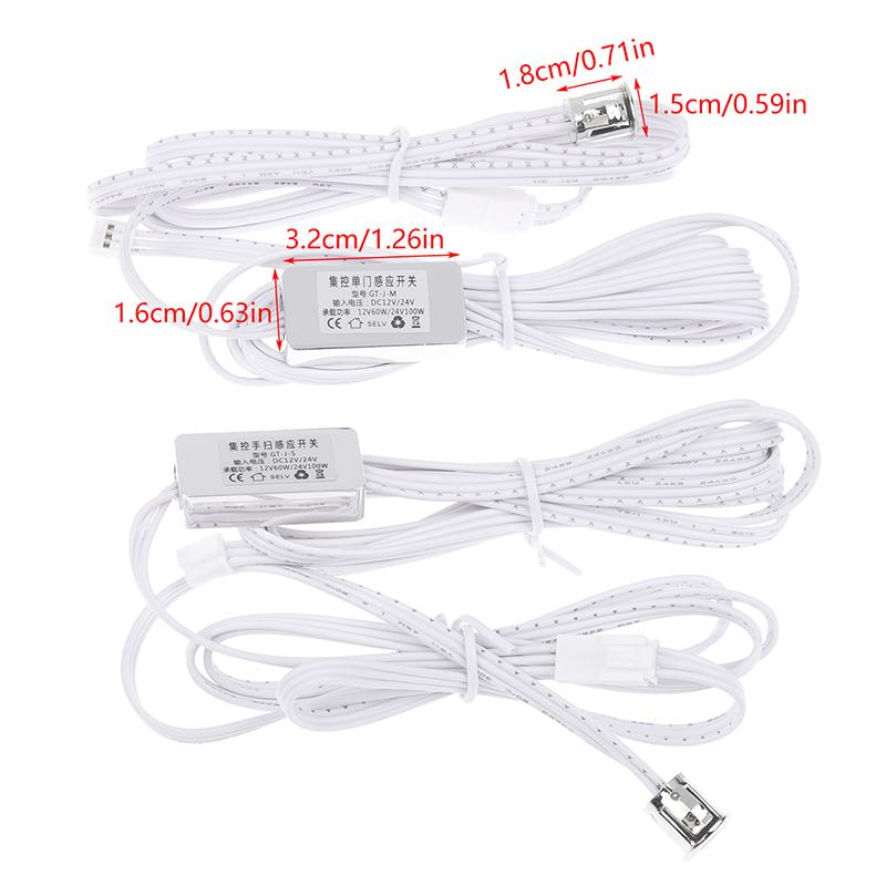 Dc 12-24V 5A Led Lamp Door Control Masking Type Sensor Mini Touch Sensor Cabinets Dupont Connector Cable Sensing Switch