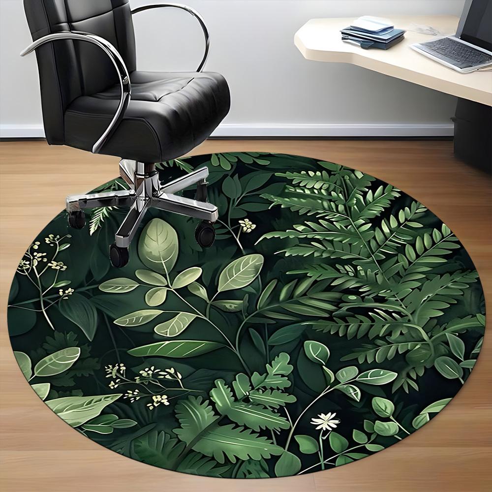 1pc Forest Nature Office Round Area Rug, Indoor Mat Suitable For Office, Under Office Chairs Bedroom Living Room Home Decor, Room Deco
