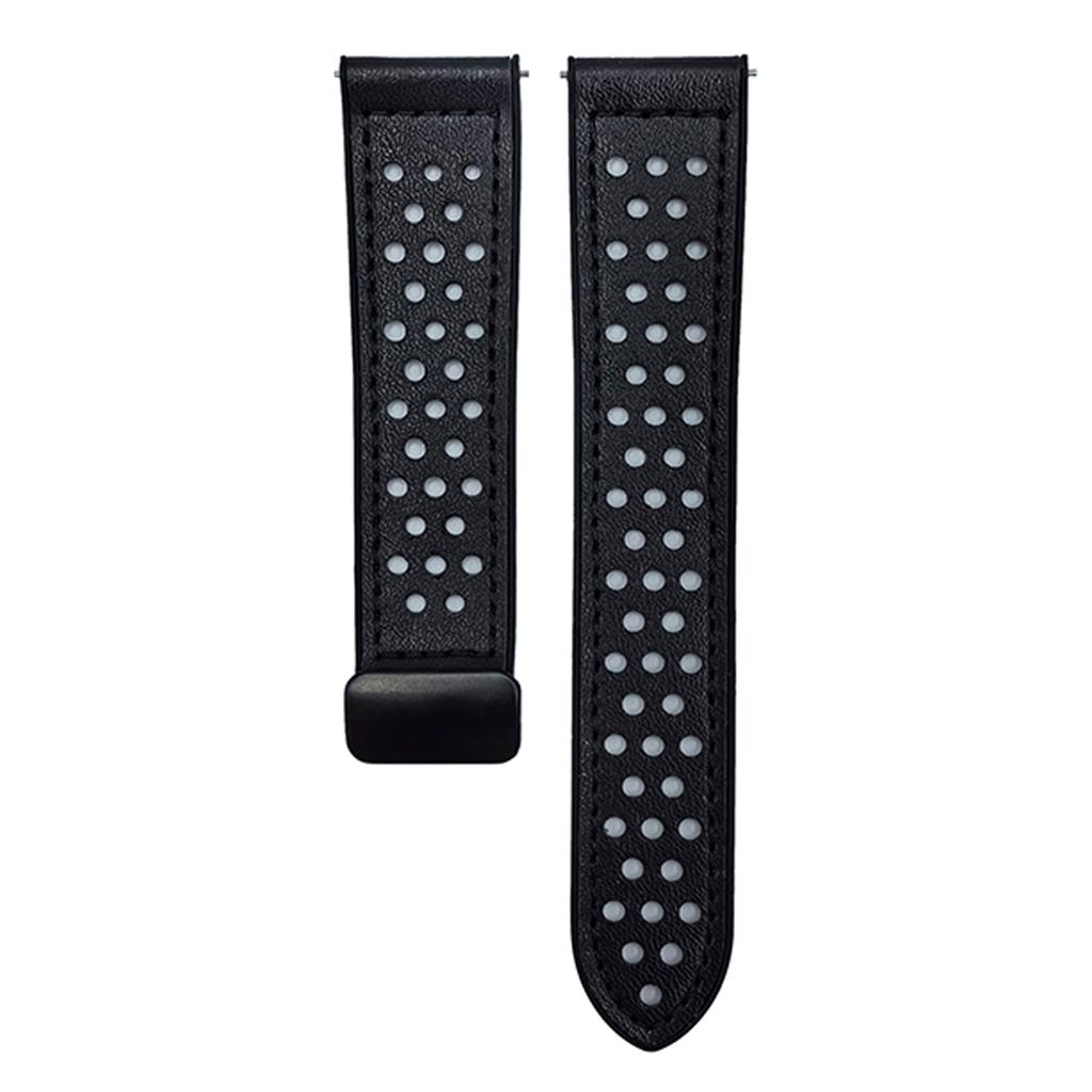 For Huawei Watch GT 5 41mm Watch Band 18mm Magnetic Buckle Perforated Silicone Strap