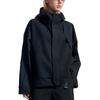 FILA Fitness Loose Hooded Waterproof Windproof Breathable Durable Rain Jacket Men Outerwear Black A51M441703F-BK