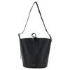 A.P.C Logo Drawstring Closure Leather Shoulder Tote Bag Women Bags Black PUABOF61888LZZ