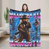 Italian Brainrot Cappuccino Assassino Cool Design Plush Flannel Throw Blanket for Living Room Soft Bedspread for Boys and Girls