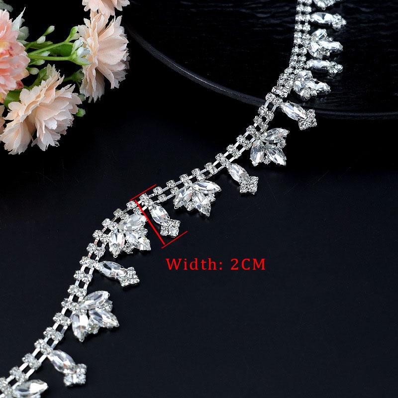 10Yards Rhinestone Chain Trim Fringe Crystal Diamond Accessories DIY Crafts Wedding Decoration Gift Irregular Rhinestone Ribbon