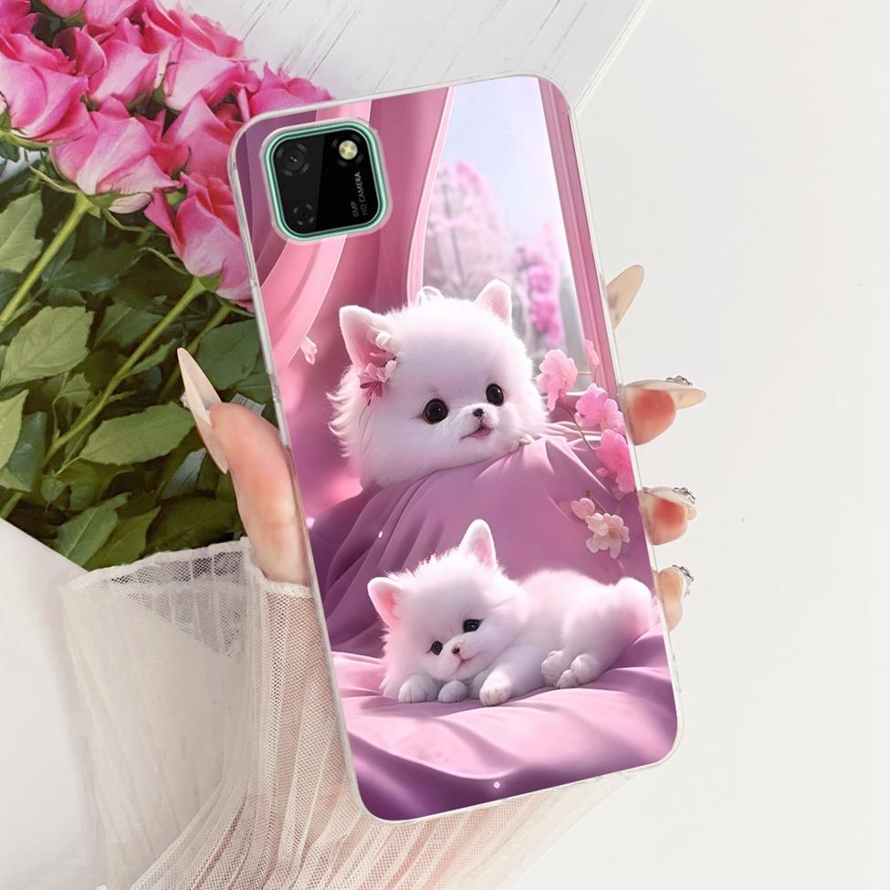 Transparent For Huawei Y5p Case DRA-LX9 Cute Cat Fashion Butterfly Funny Cool Painted Bumper Cover For Huawei Y5 P Casing