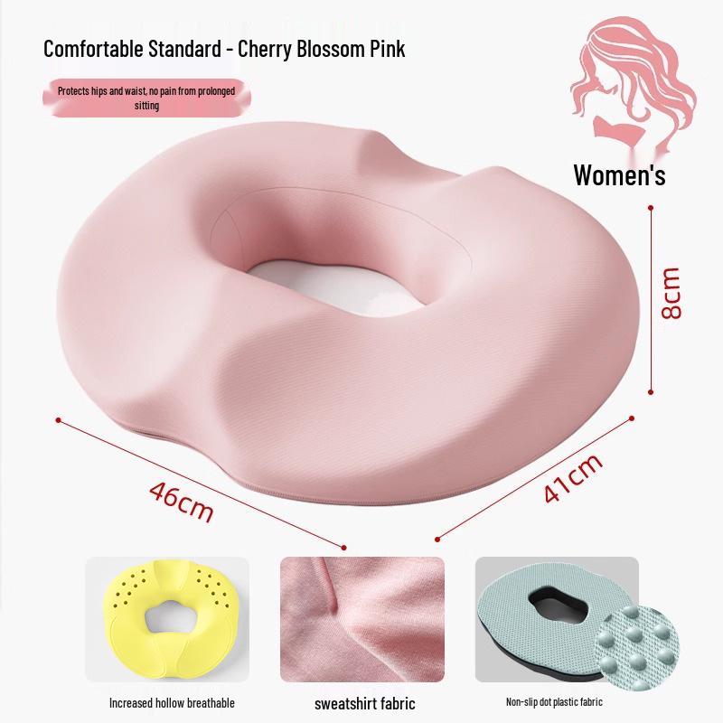 Memory Foam Hemorrhoid Relief Cushion - Round, Universal, and Ideal for Long Sitting