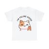 Kawaii Damen Cartoon Grafik T-Shirt Lustiger Katzen-Wortwitz Unisex Schwer Locker Unisex Sommer Schnelltrocknendes T-Shirt Unisex Streetwear Oberteile Tee