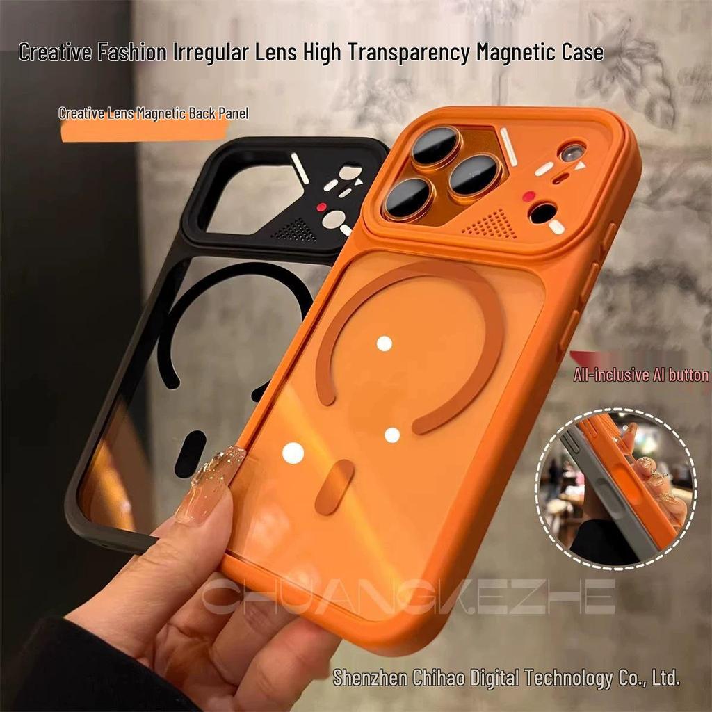 Transparent Drop-proof Magnetic Case with Meiyan Lens for iPhone 17 Pro Max