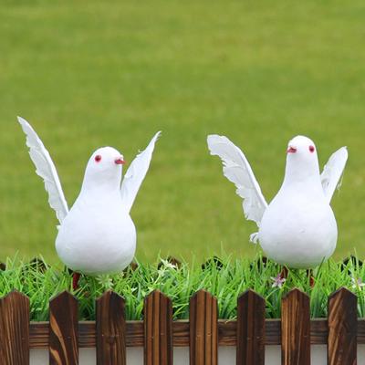 Künstliche Simulation Friedenstaube Schaum Feder Vögel Hochzeit Handwerk Ornament