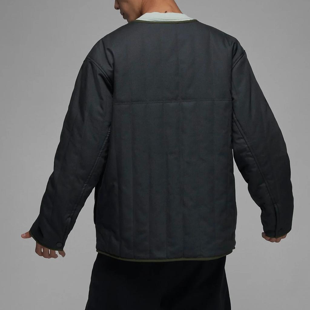 Jordan Embroidered Logo Single-Breasted Lightweight Short Cotton Jacket Men Outerwear Black DX4350-045