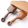 Long Handle Sandalwood Head Massage Comb Wide Tooth Meridian Hair Brush  Travel Use