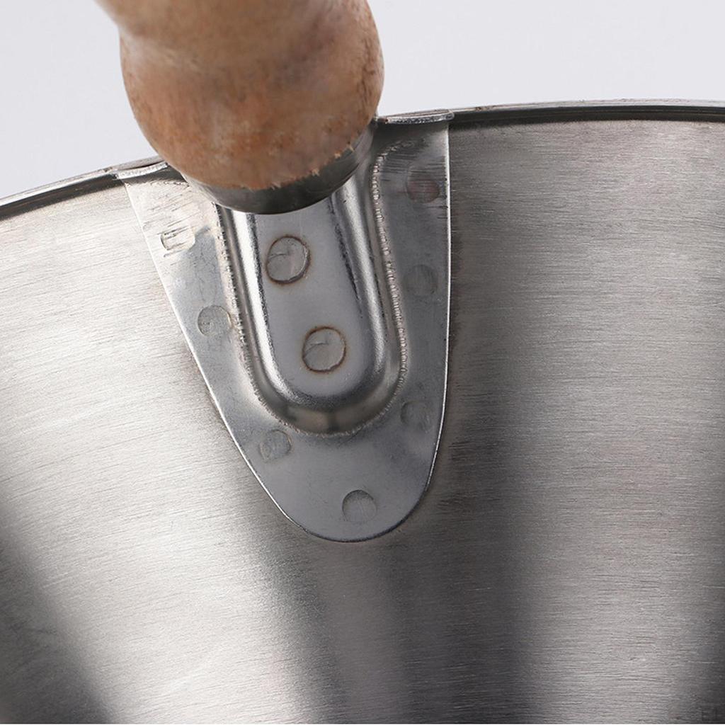 Cement Bucket Scoops Mortar Scooper Wooden Handle,Multifunctional,Heavy Duty Mud Pan for