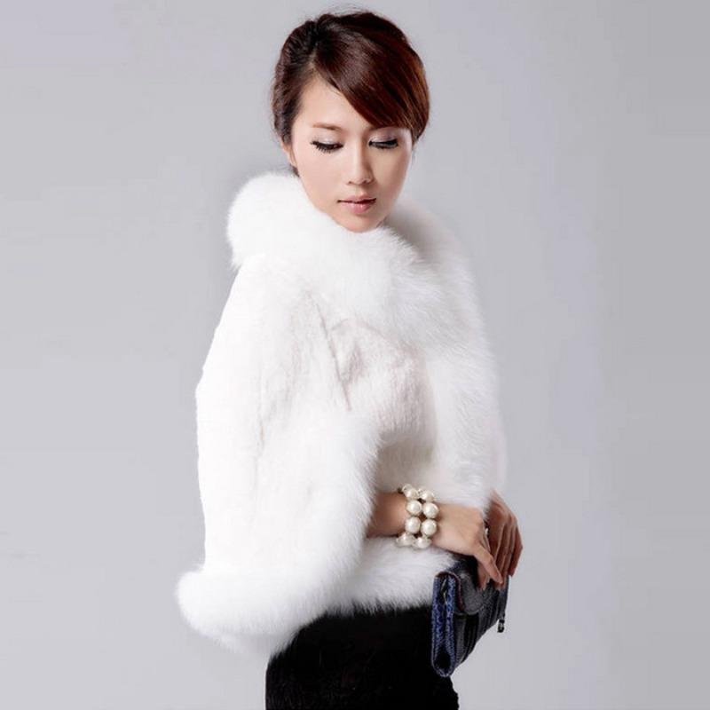 Autumn and winter new shawl women's clothing imitation fox fur collar Rex rabbit fur imitation fur coat fluffy cape