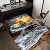 1PC Sailboat Ocean Non-Slip Floor Carpet Compatible for Office&Living Room&Bedroom&Dining room - Flat-Weave Machine-O368