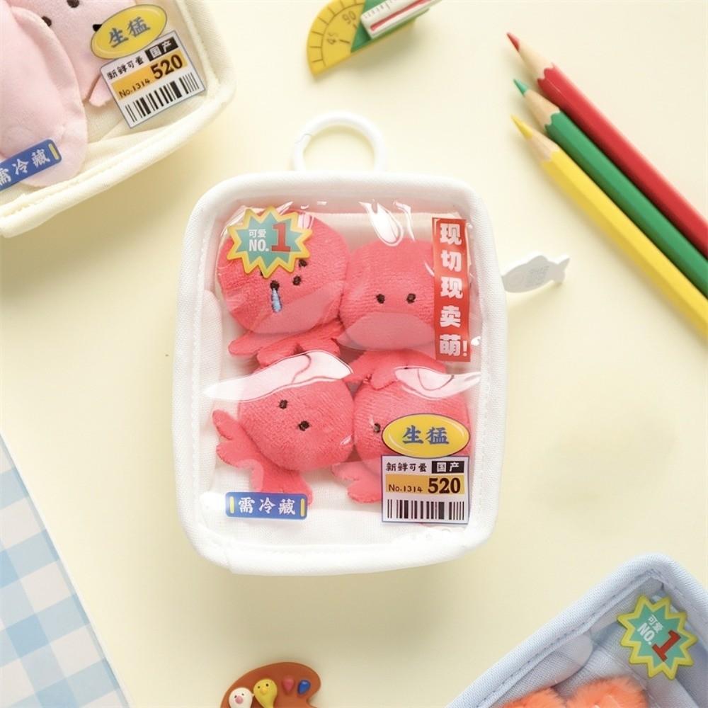 Fresh Shrimp Seafood Sardine Plush Keychain Fish Fillets Mini Hanging Doll Bag  Couple