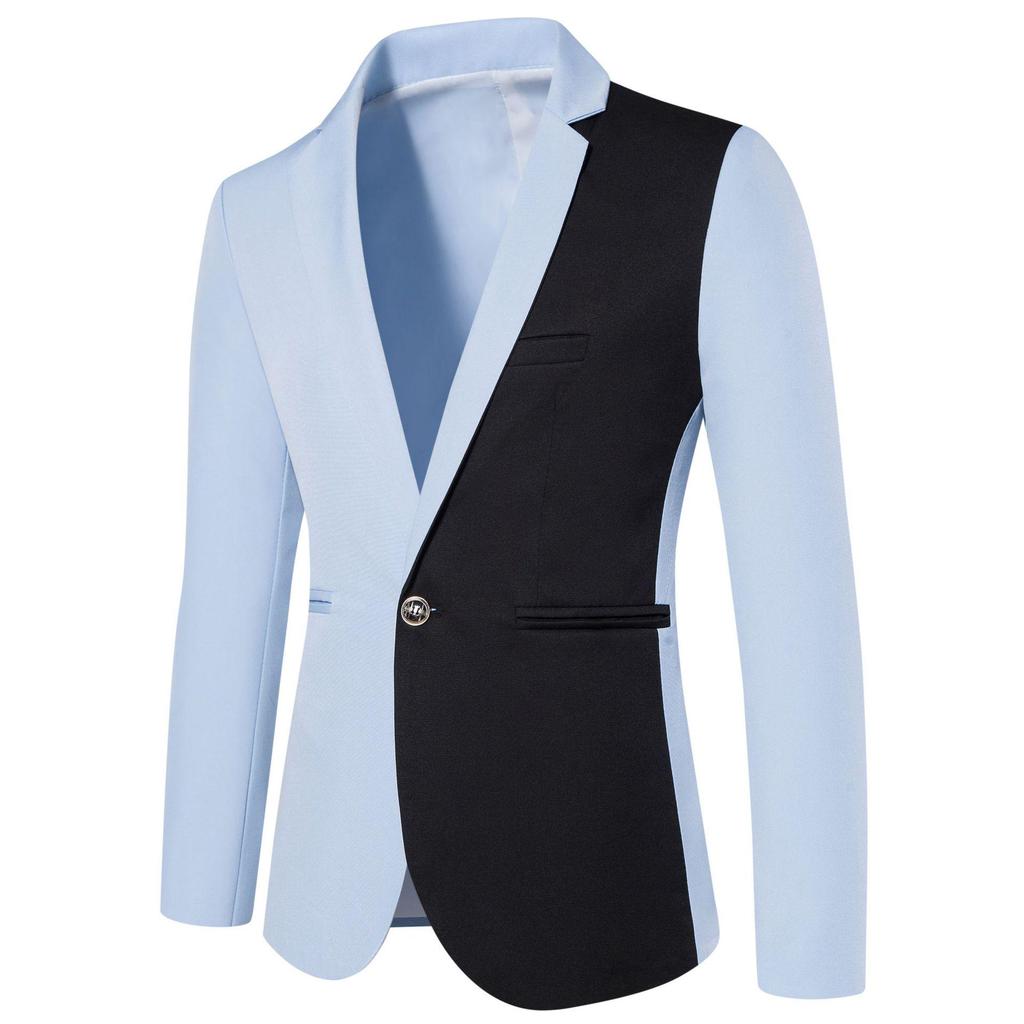 Frühling 2022 Herren Colorblock Lässiger Blazer - Europäischer und Amerikanischer Stil Einfache Anzugjacke