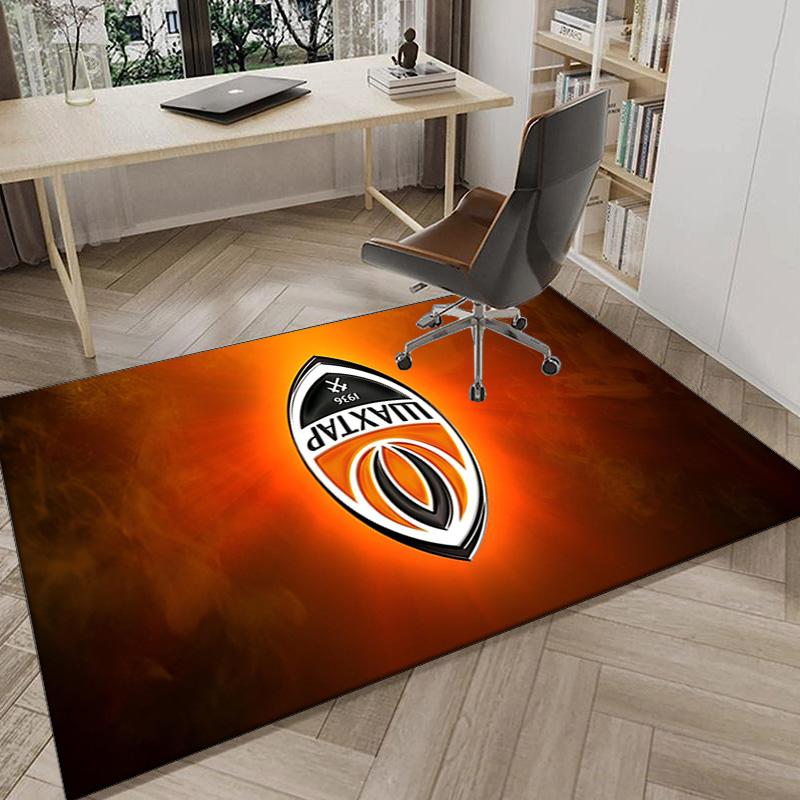 Shakhtar Donetsk Crest Design Area Rug Office rug, Chair Rug, Decor Carpet Livingroom bedroom Mat, Large Size Fan gifts Christmas gifts