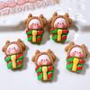10 Pcs Cute Cartoon Christmas Deer Cookie Man Snowman Resin Scrapbook Diy Jewelry Wedding Children Gift Hairpin Accessories A57
