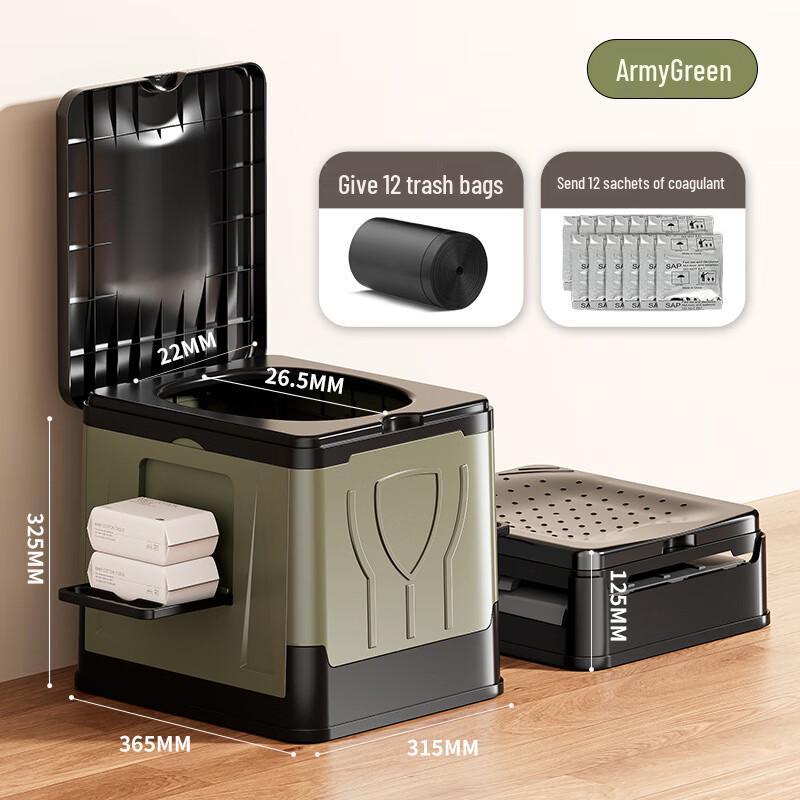 Portable Folding Camping Toilet Large 30L