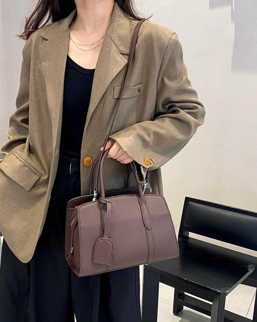 Top Grain Cowhide Women's Retro Pillow Handbag - 2025 Large Capacity Genuine Leather Crossbody Bag