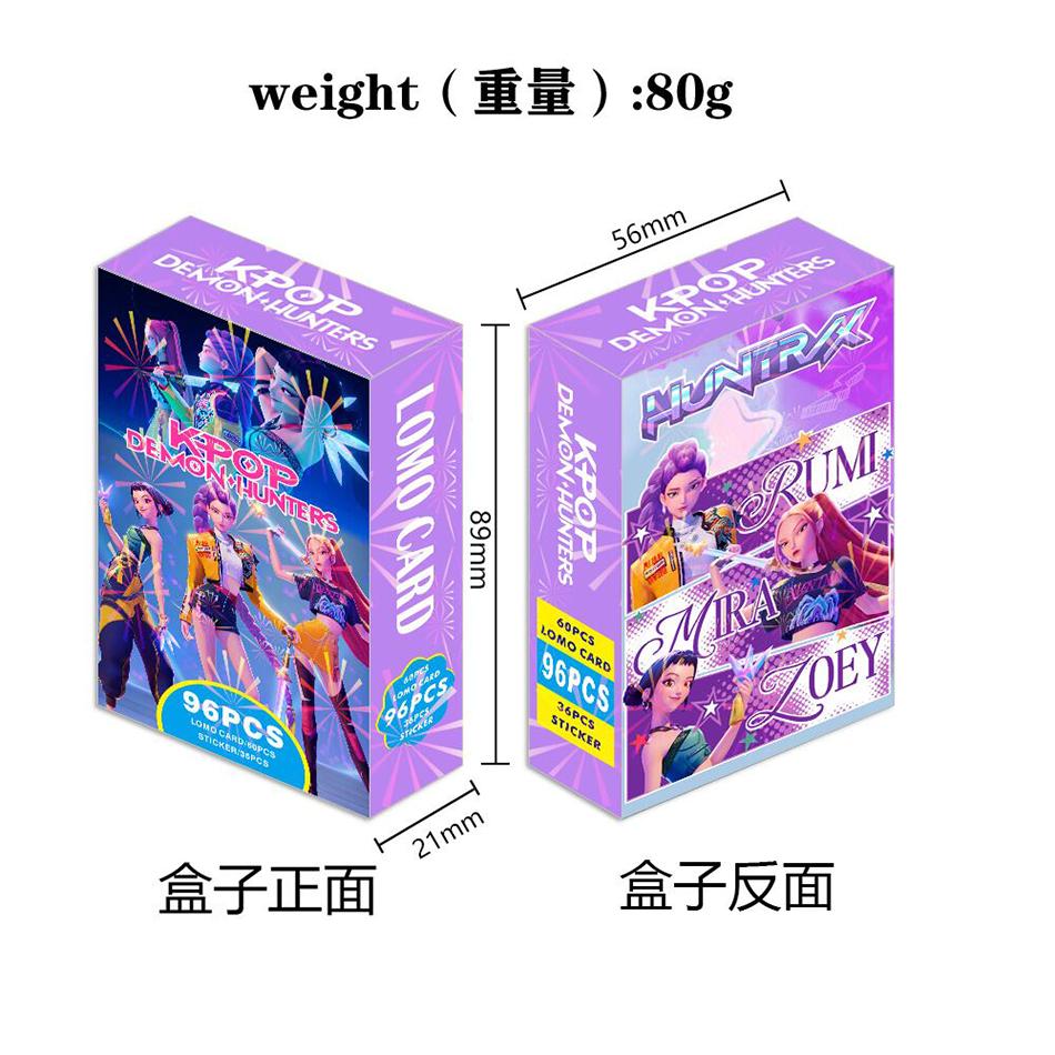 K-POP Demon Hunter Girl Group Holographic Trading Cards Set - 30/92-Piece Anime Collectible LOMO Cards K-POP Fans Gifts